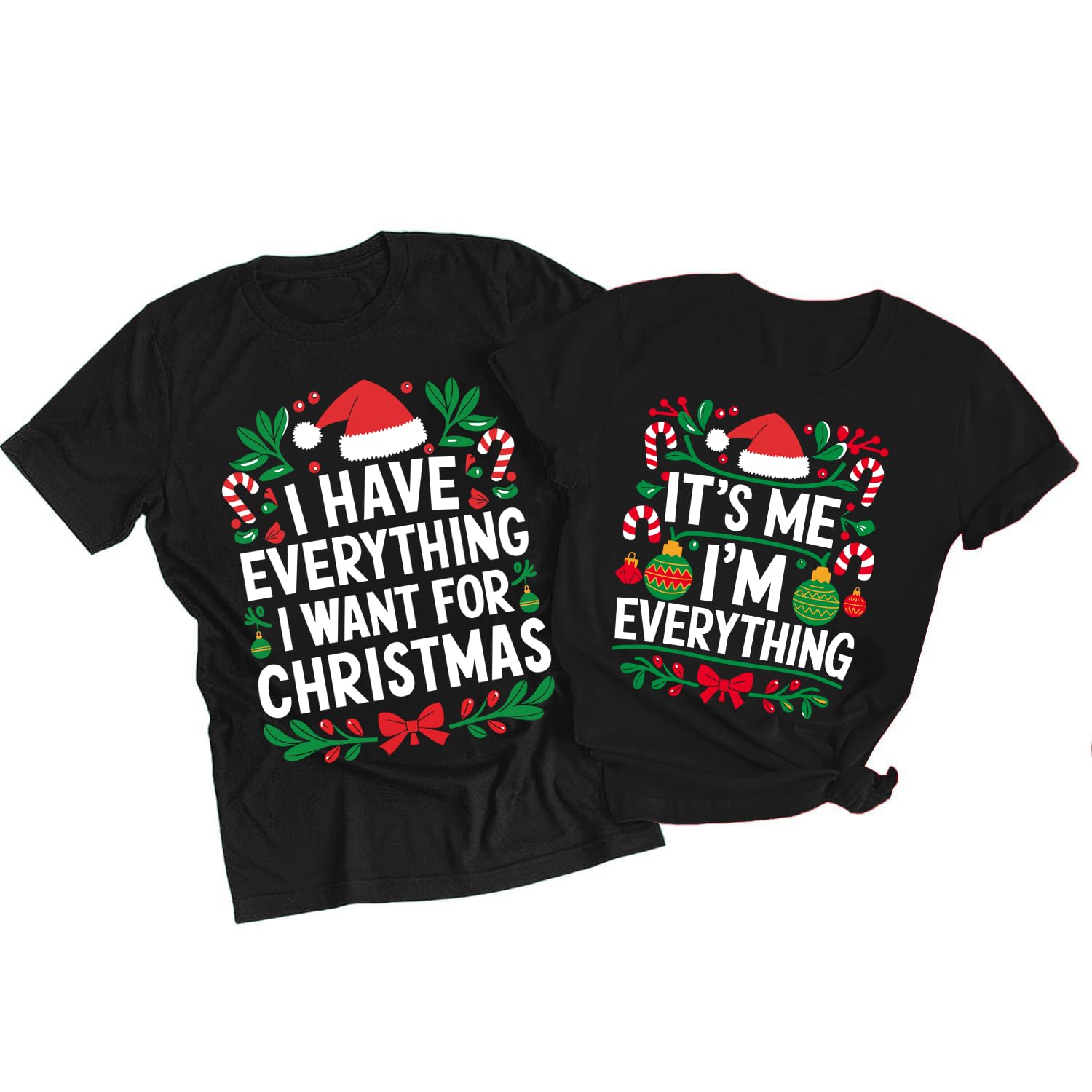 Christmas Couples Shirts Merry Christmas Family Matching Xmas Outfits Funny Holiday Graphic Pajamas Tees Top