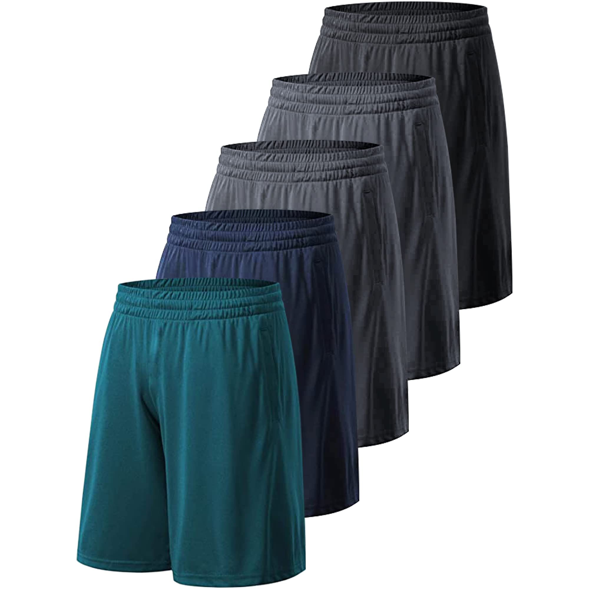 Men's Athletic Shorts with Pockets and Elastic Waistband Quick Dry Activewear Workout Shorts for Men