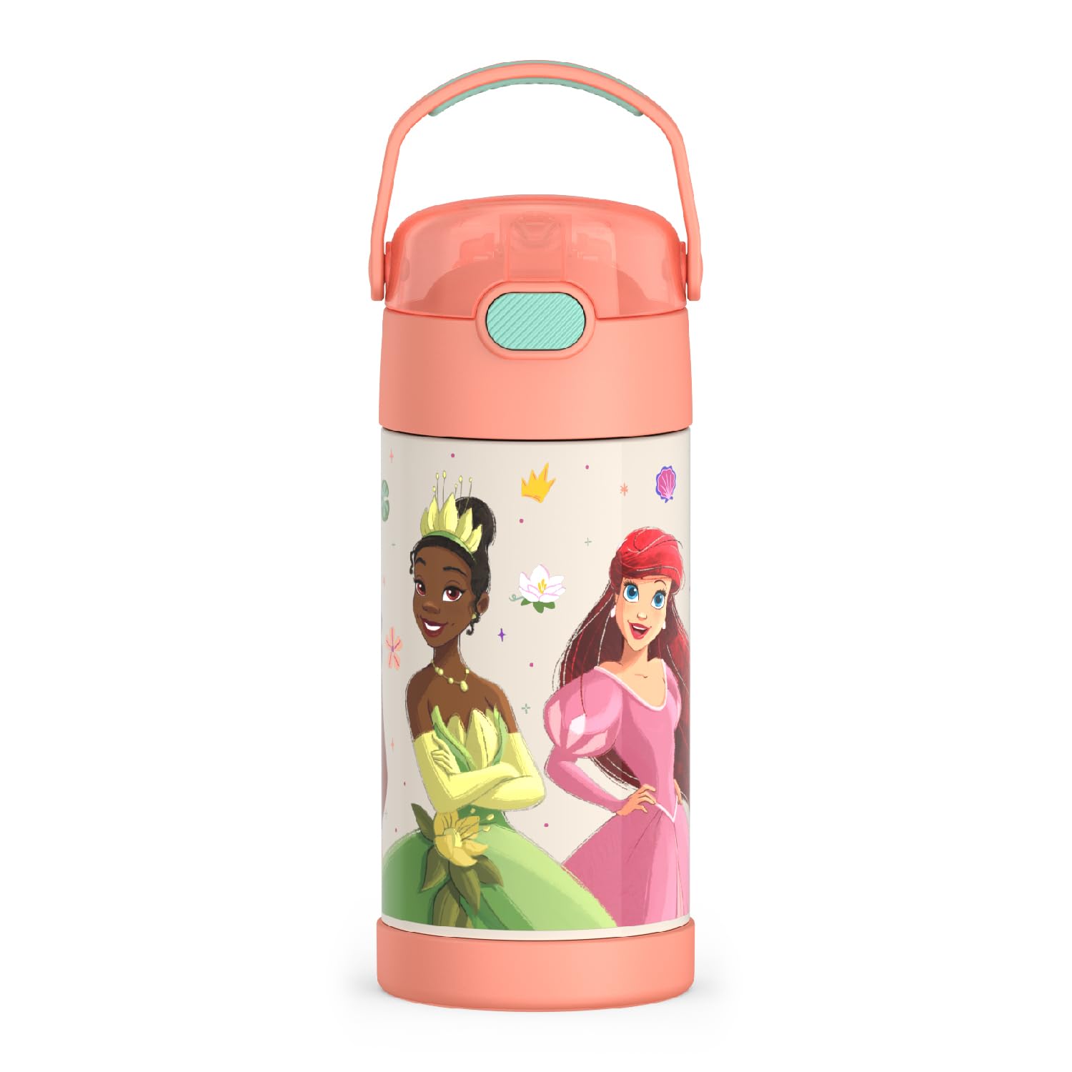 THERMOS FUNTAINER Water Bottle with Straw - 12 Ounce - Kids Stainless Steel Vacuum Insulated Water Bottle with Lid, Bluey