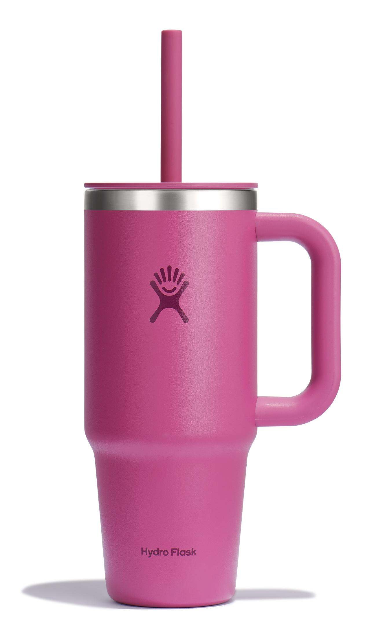 Hydro Flask 32 Oz Travel Tumbler with Handle, Lid and Straw - Insulated Stainless Steel in Holiday Punch