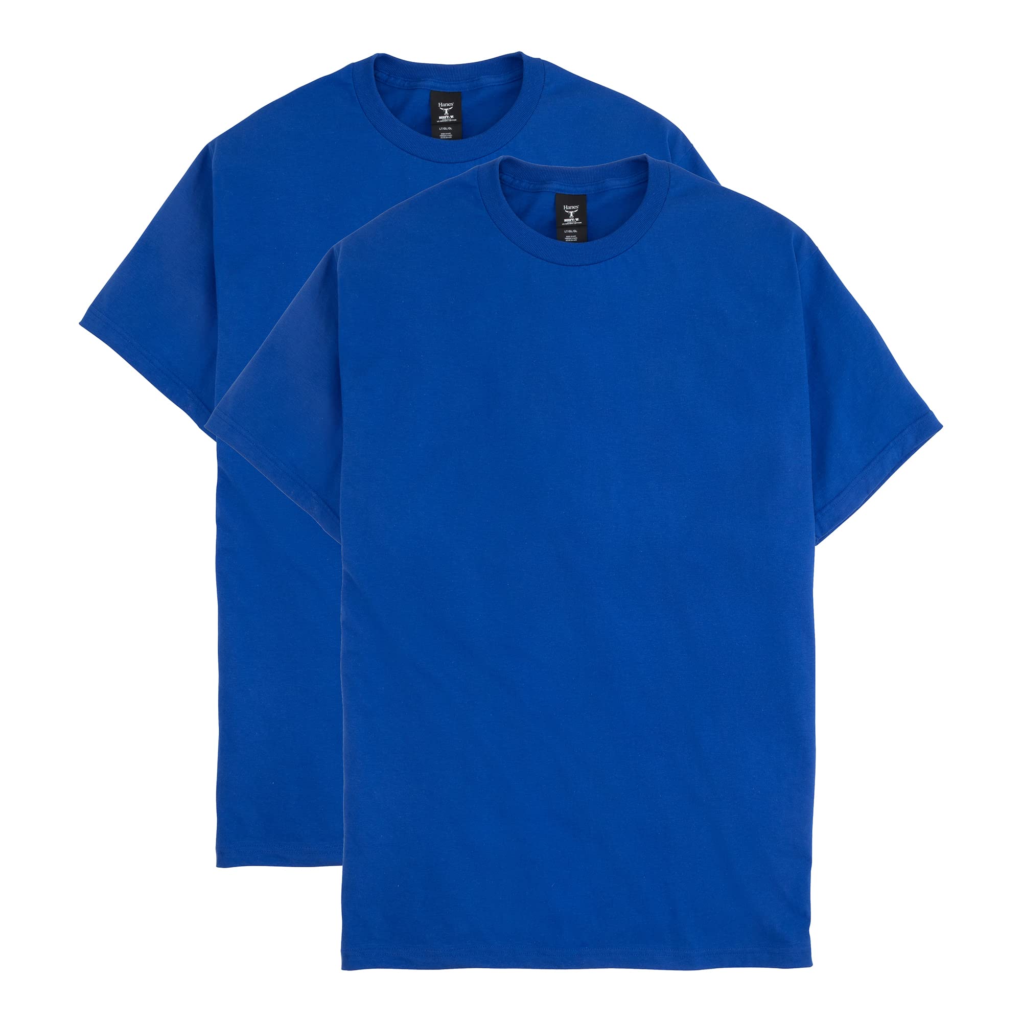 Hanes Men's Beefy-t T-Shirt, Heavyweight Cotton Tee, 1 Or 2 Pack, Big & Tall