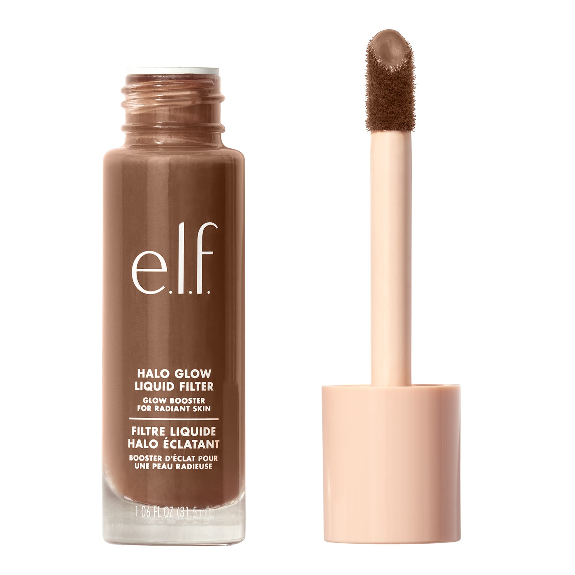 e.l.f. Halo Glow Liquid Filter, Complexion Booster For A Glowing, Soft-Focus Look, Infused With Hyaluronic Acid, Vegan & Cruelty-Free, 4 Medium