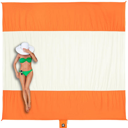 WEKAPO Beach Blanket Sandproof Waterproof, Extra Large Beach Mat, Oversized & Compact Sand Free Mat Quick Drying, Lightweight & Durable with 6 Stakes & 4 Corner Pockets