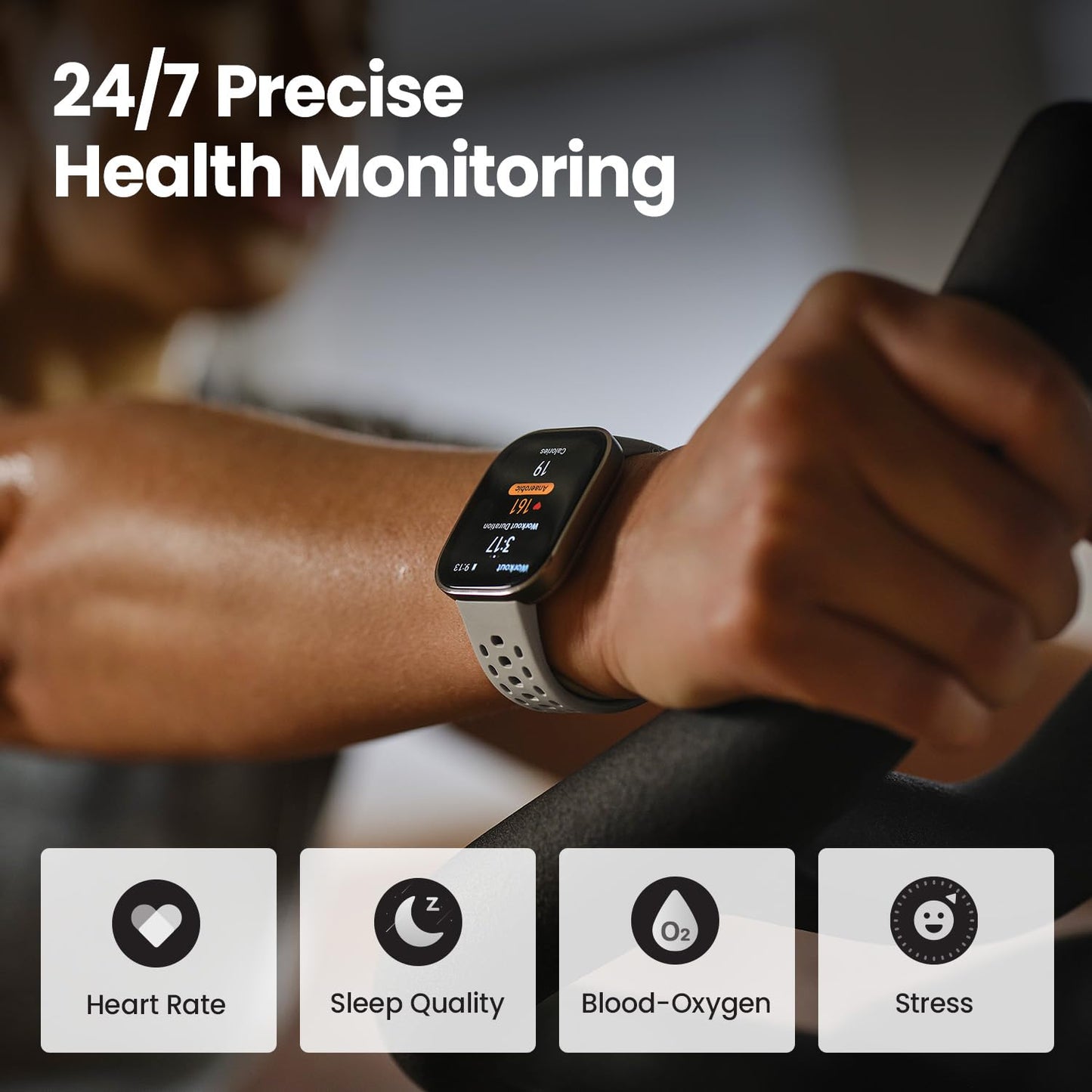 Amazfit Bip 6 Smart Watch 46mm, 14 Day Battery, 1.97" AMOLED Display, GPS & Free Maps, AI, Bluetooth Call & Text, Health, Fitness & Sleep Tracker, 140+ Workout Modes, 5 ATM Water-Resistance, Black