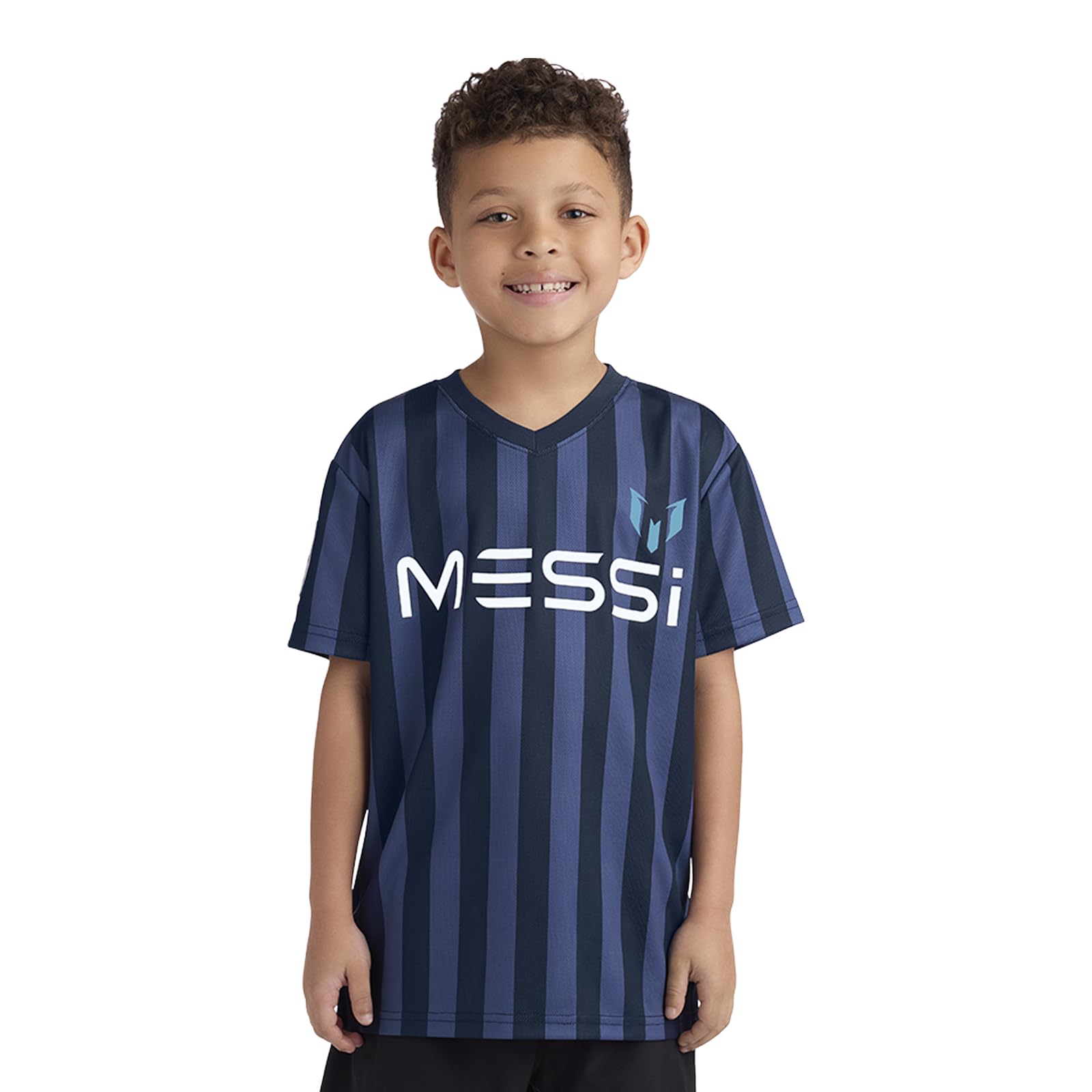 Boys' Lifestyle Short Sleeve Top, Loose-fit Shirt with Logo, Comfortable
