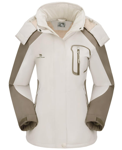 CAMEL CROWN Women's Ski Jacket Winter Snow Coat Warm Fleece Mountain Waterproof Female Jacket Snowboarding jackets