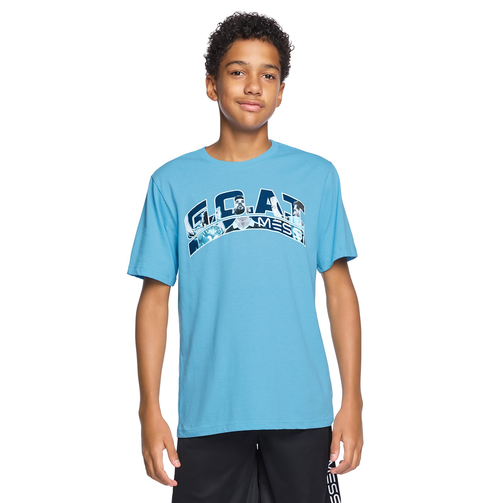 Boys' Lifestyle Short Sleeve T-Shirt, Slim-fit Graphic Tee, Cotton Blend Fabric