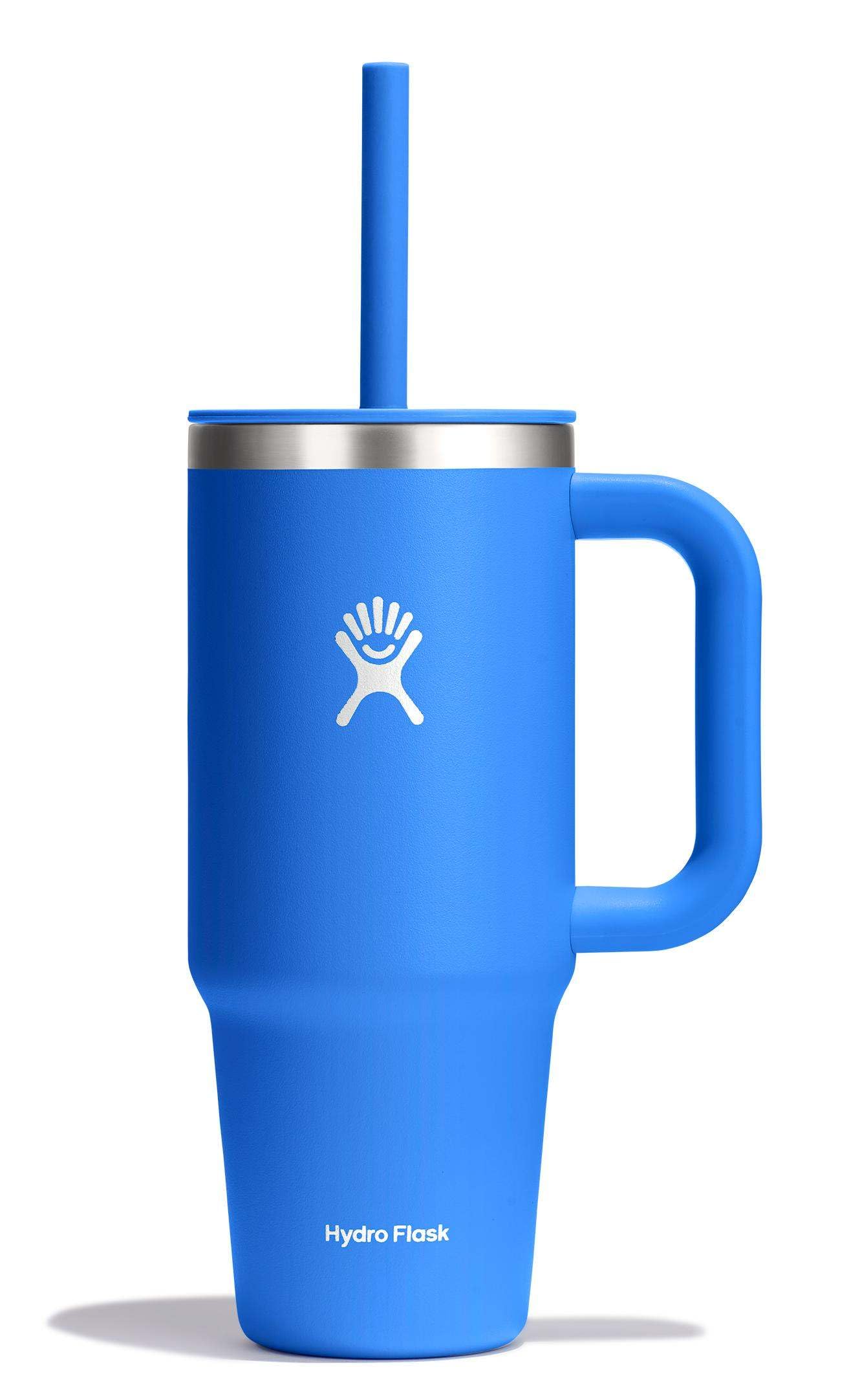 Hydro Flask 32 Oz Travel Tumbler with Handle, Lid and Straw - Insulated Stainless Steel in Holiday Punch