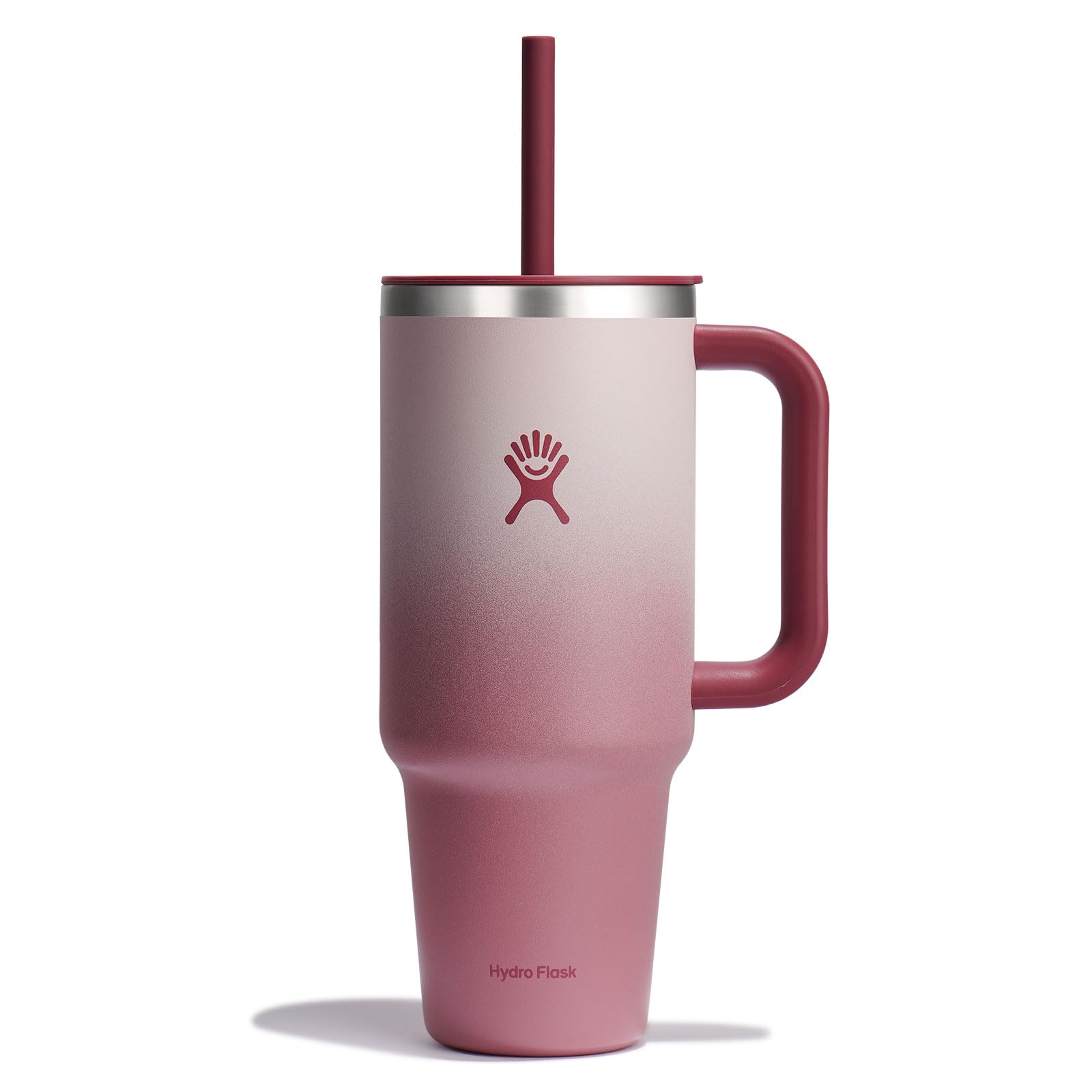 Hydro Flask 32 Oz Travel Tumbler with Handle, Lid and Straw - Insulated Stainless Steel in Holiday Punch
