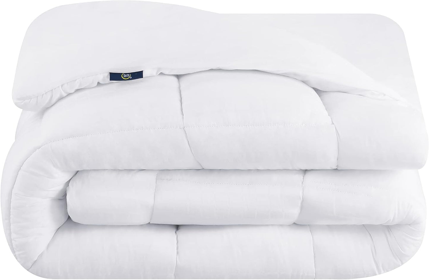 Serta ComfortSure Queen Mattress Cover, Fitted Pillow Top Mattress Pad, Super Soft and Breathable Quilted Cotton Protector with 18" Elastic Deep Pockets for Secure Fit, White