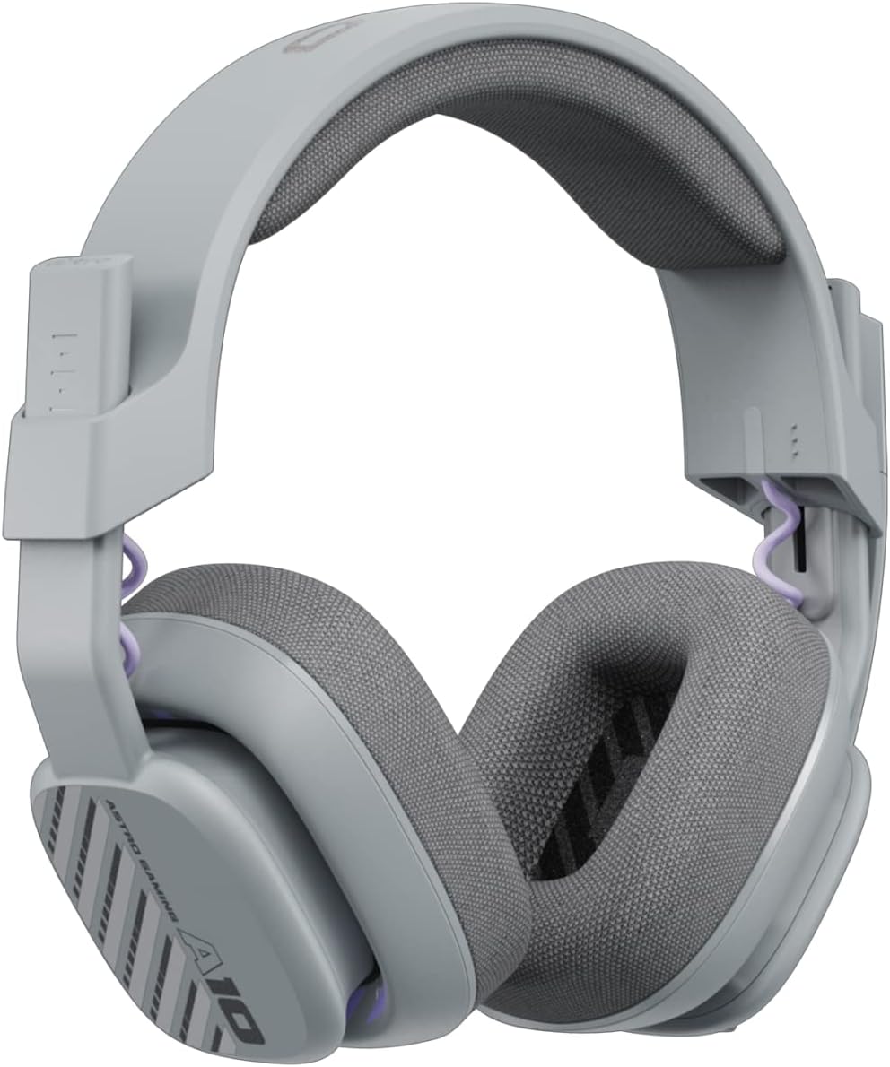 Logitech G Astro A10 Gen 2 Cross-Platform Wired Gaming Headset for PlayStation 5/4, Xbox S|X, Nintendo Switch, PC: 3.5mm Headphone Jack, 32mm Drivers, Flip-to-Mute Mic, Over-Ear - Grey
