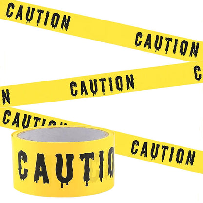 1.9inch x 82Feet Halloween Decorations Caution Tape Roll Halloween Caution Tape Halloween Tape Scary Warning Tape for Halloween Party Decorations Indoor Outdoor
