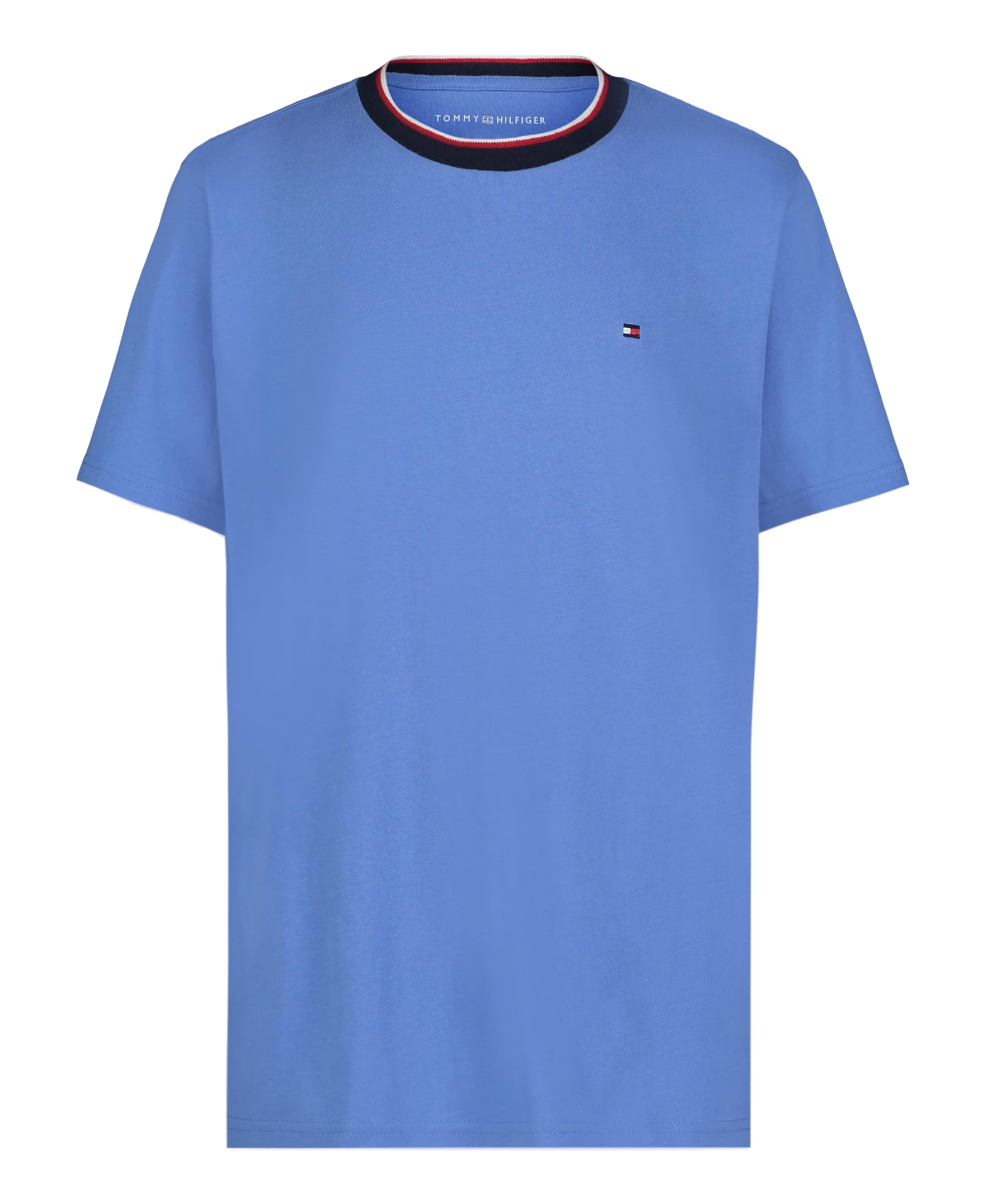 Tommy Hilfiger Boys' Short Sleeve YD Ringer Crew Neck T-Shirt, Soft, Comfortable, Relaxed Fit