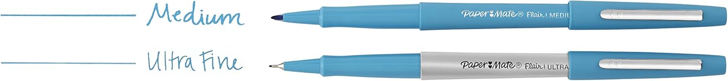 Paper Mate Flair Felt Tip Pens, Medium Point (0.7mm), Assorted Colors, 16 Count