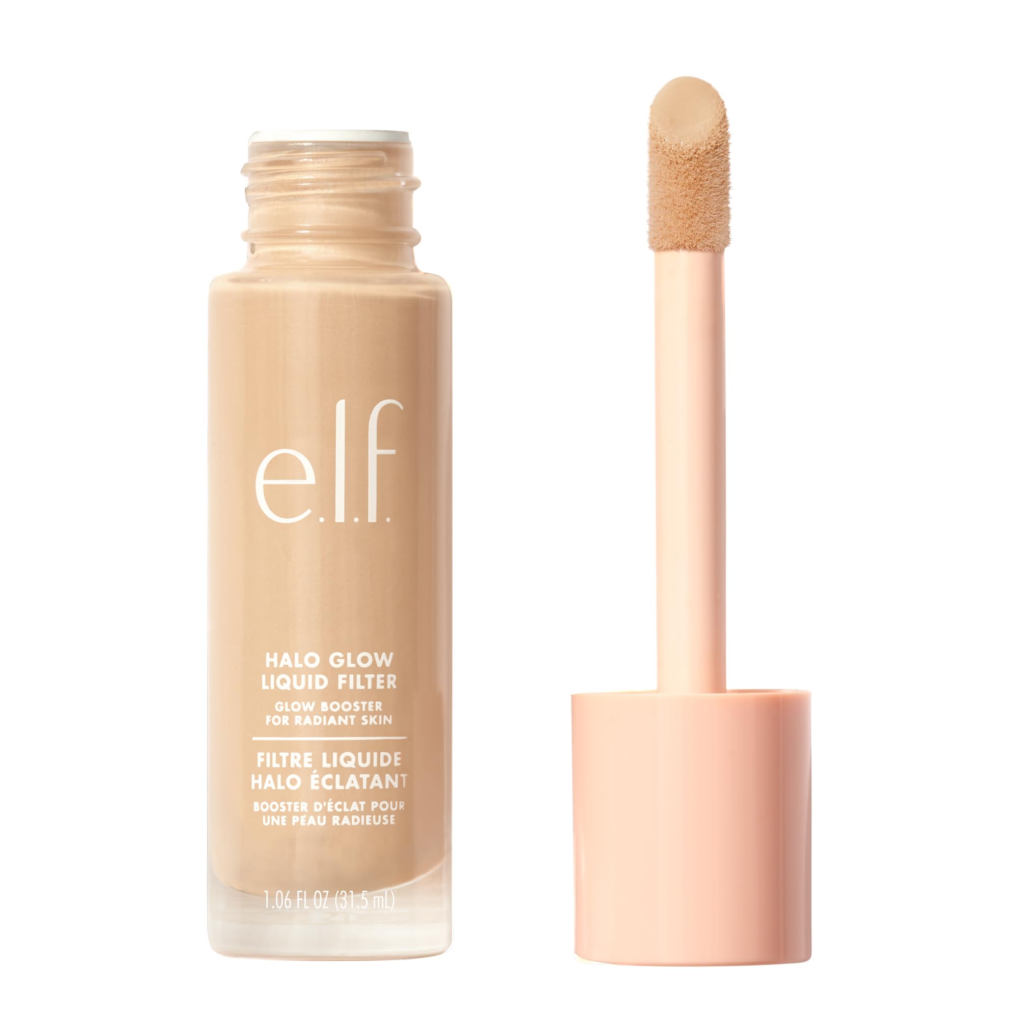 e.l.f. Halo Glow Liquid Filter, Complexion Booster For A Glowing, Soft-Focus Look, Infused With Hyaluronic Acid, Vegan & Cruelty-Free, 4 Medium