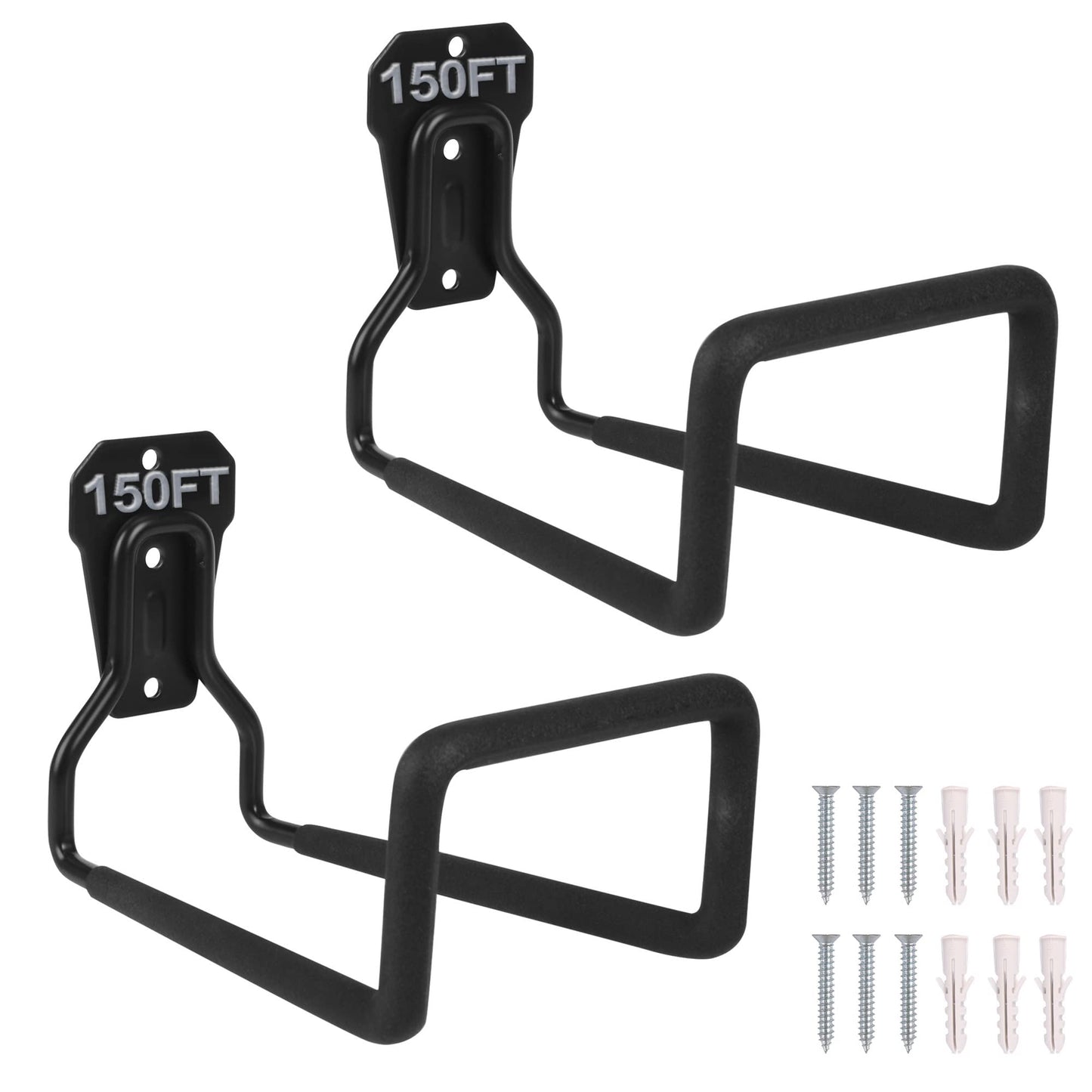 Metal Garden Hose Holder - Heavy Duty Hose Hanger Wall Mounted Water Hose Holder for Outside Yard, Sturdy Hose Reel Hose Hooks for Water Hose