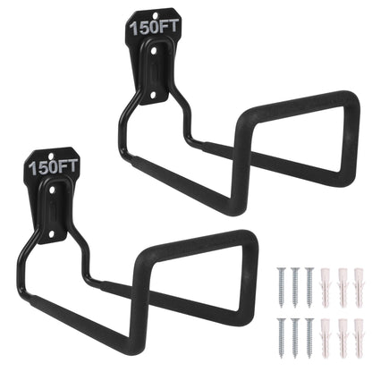 Metal Garden Hose Holder - Heavy Duty Hose Hanger Wall Mounted Water Hose Holder for Outside Yard, Sturdy Hose Reel Hose Hooks for Water Hose