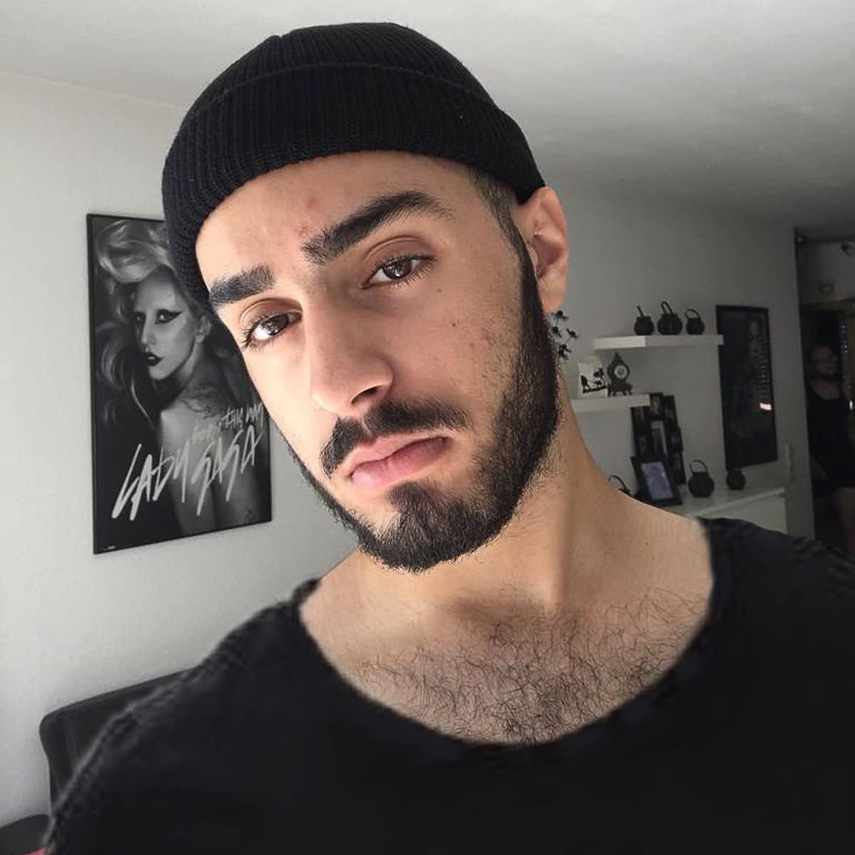 ROYBENS Swag Wool Knit Cuff Short Fisherman Beanie for Men Women, Winter Warm Hats