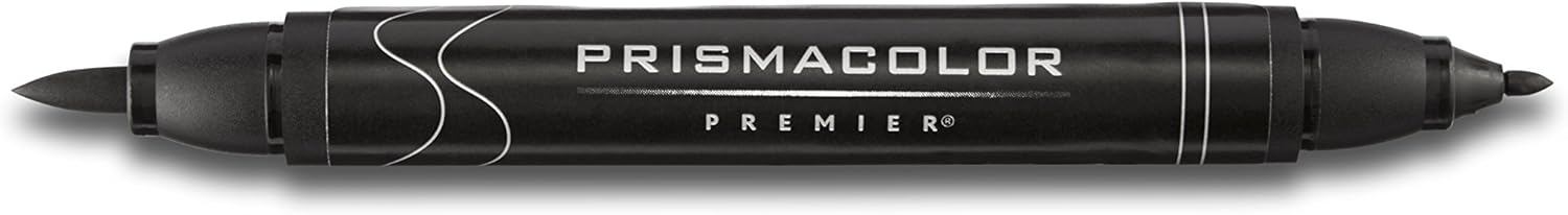 Prismacolor Premier Double-Ended Art Markers, Fine And Brush Tip, Adult Coloring, 12 Pack