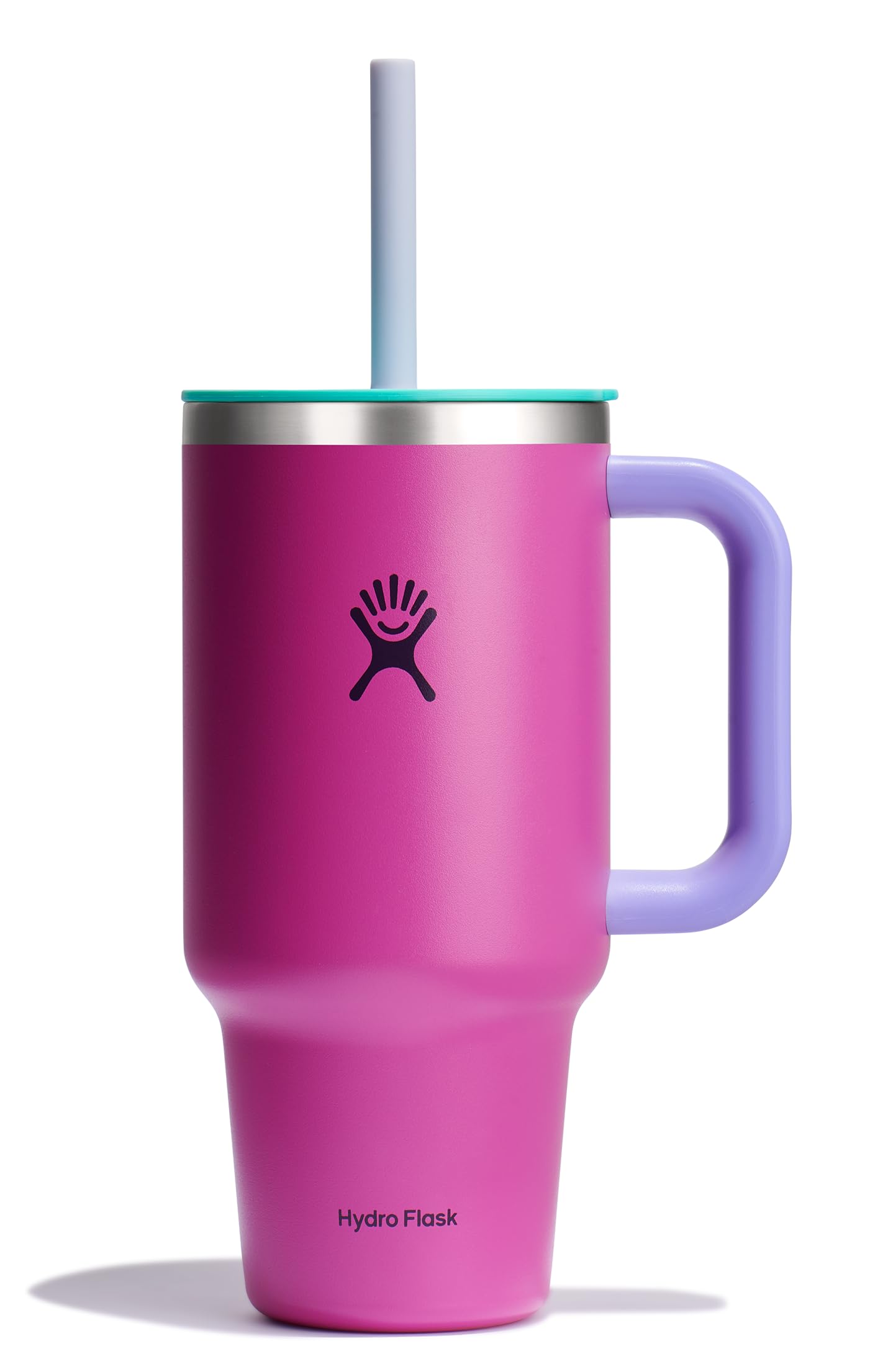 Hydro Flask 32 Oz Travel Tumbler with Handle, Lid and Straw - Insulated Stainless Steel in Holiday Punch