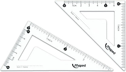 Maped Study Geometry 10 Piece Set - Advanced Student Kit - Precision Tools - Durable & Ergonomic Design - Enhances Creativity - Quality Materials