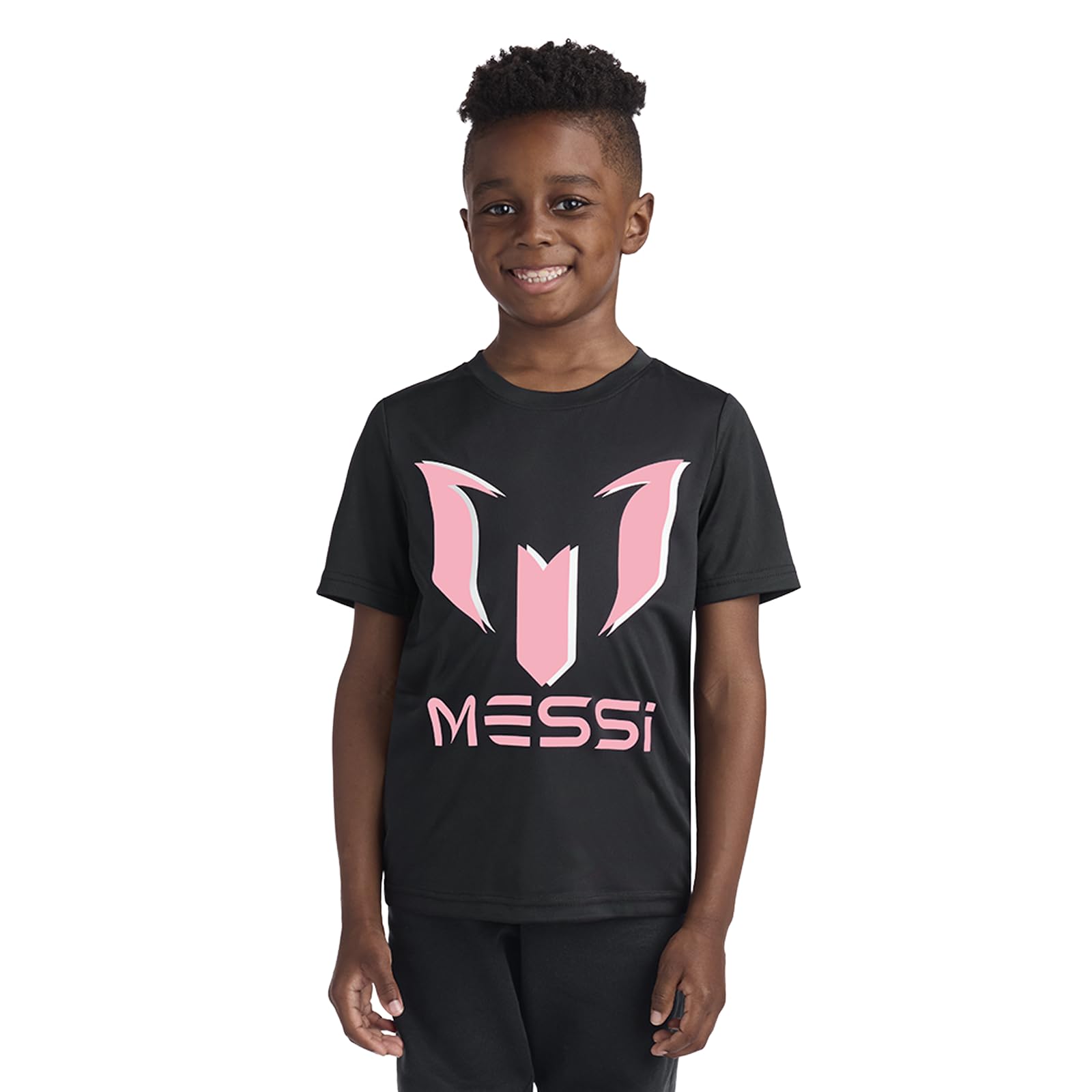 Boys' Lifestyle Short Sleeve Top, Slim-fit Shirt with Logo, Comfortable