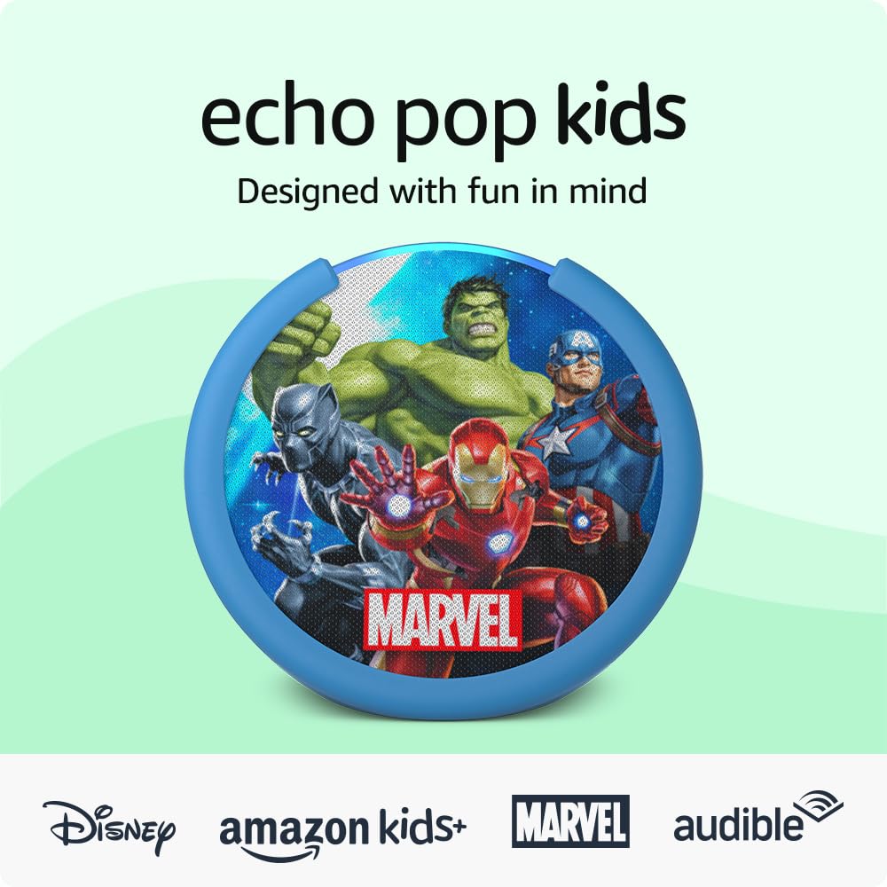Amazon Echo Pop Kids (newest model), Designed for kids, with parental controls, Includes 6 months of Amazon Kids+, Disney Princess