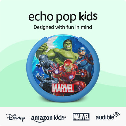 Amazon Echo Pop Kids (newest model), Designed for kids, with parental controls, Includes 6 months of Amazon Kids+, Disney Princess
