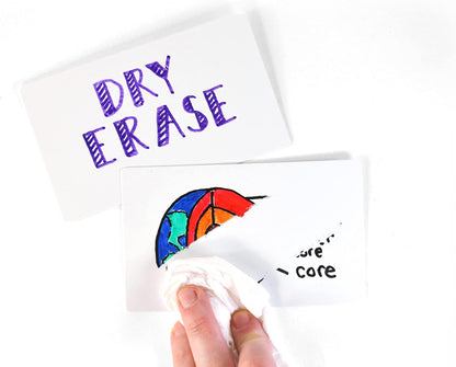 Dry Erase Index Cards – 45pcs Laminated 3x5" Cards Blank w/Box – Reusable Dry Erase Note Cards for School, Work, Housework, To Do Lists – Practical Index Card Sheets – 3 x 5-inch