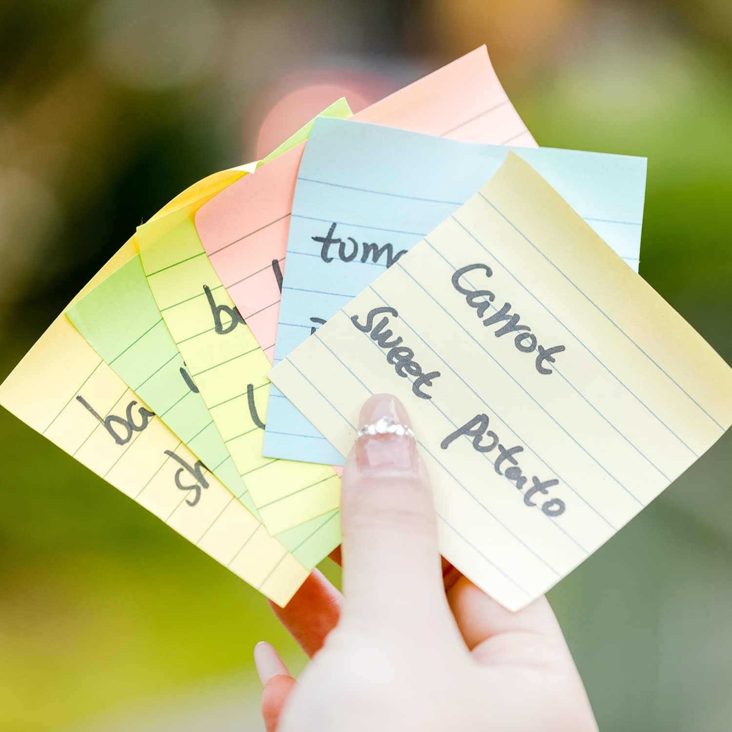 Mr. Pen- Lined Sticky Notes 3x3, 6 Pads, 45 Sheet/Pads, Pastel Colors, Sticky Notes with Lines