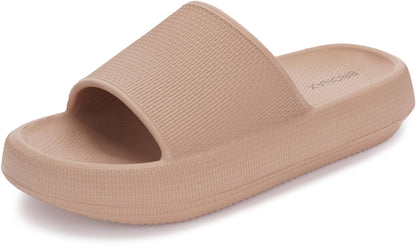 BRONAX Pillow Slippers for Women and Men | House Slides Shower Sandals | Cushioned Thick Sole