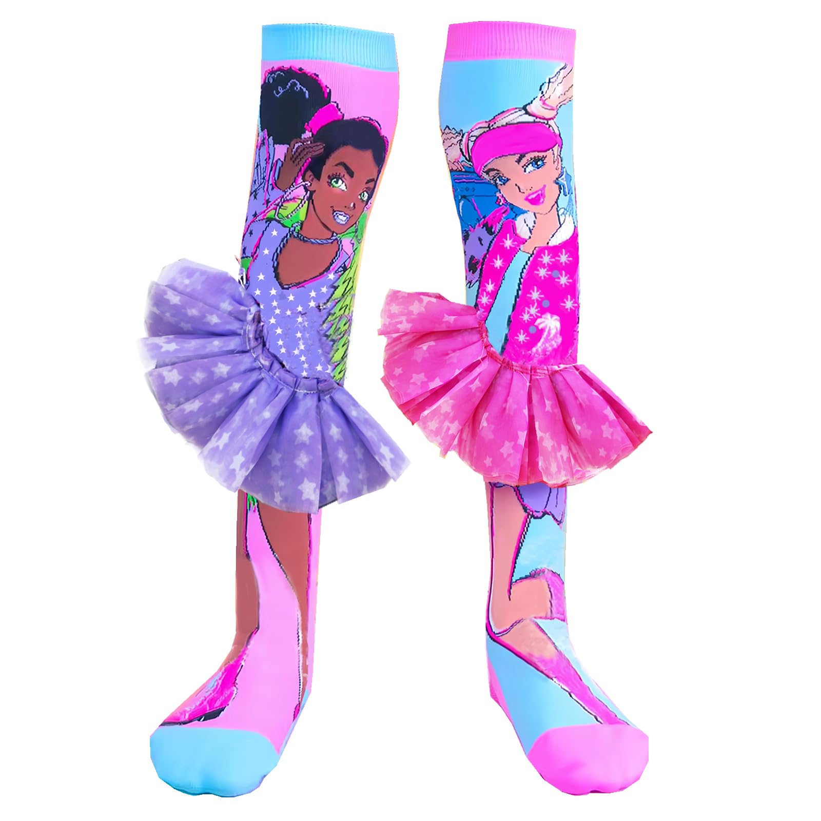 Crazy socks for kids Cute girl socks girls wacky Funky Stretch Mid to High Novelty Socks