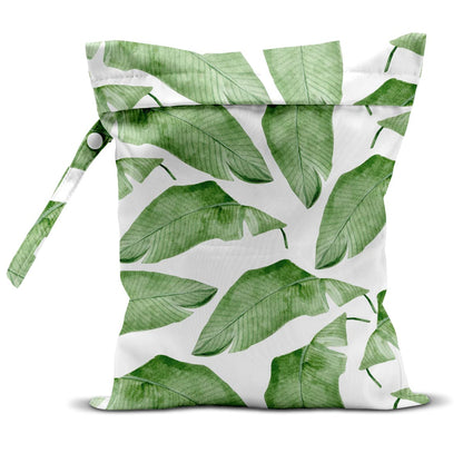 Wet Bag, Wet Dry Bag, Wet Bag for Swimsuit, Travel, Beach, Pool, Diapers, Dirty Yoga Gym Clothes, Makeup Bag, Waterproof Tropical Palm Leaves Decor Jungle Palm Leaf Favors