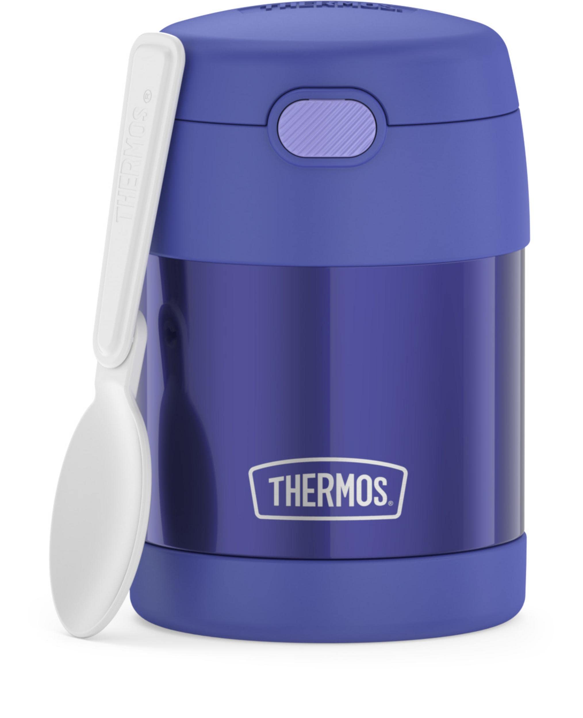 THERMOS FUNTAINER Insulated Food Jar – 10 Ounce – Kid Friendly Food Jar with Foldable Spoon, Minecraft