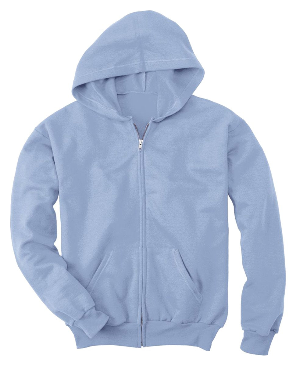 Hanes Boys' EcoSmart Full Zip Hooded Jacket, Navy, Large