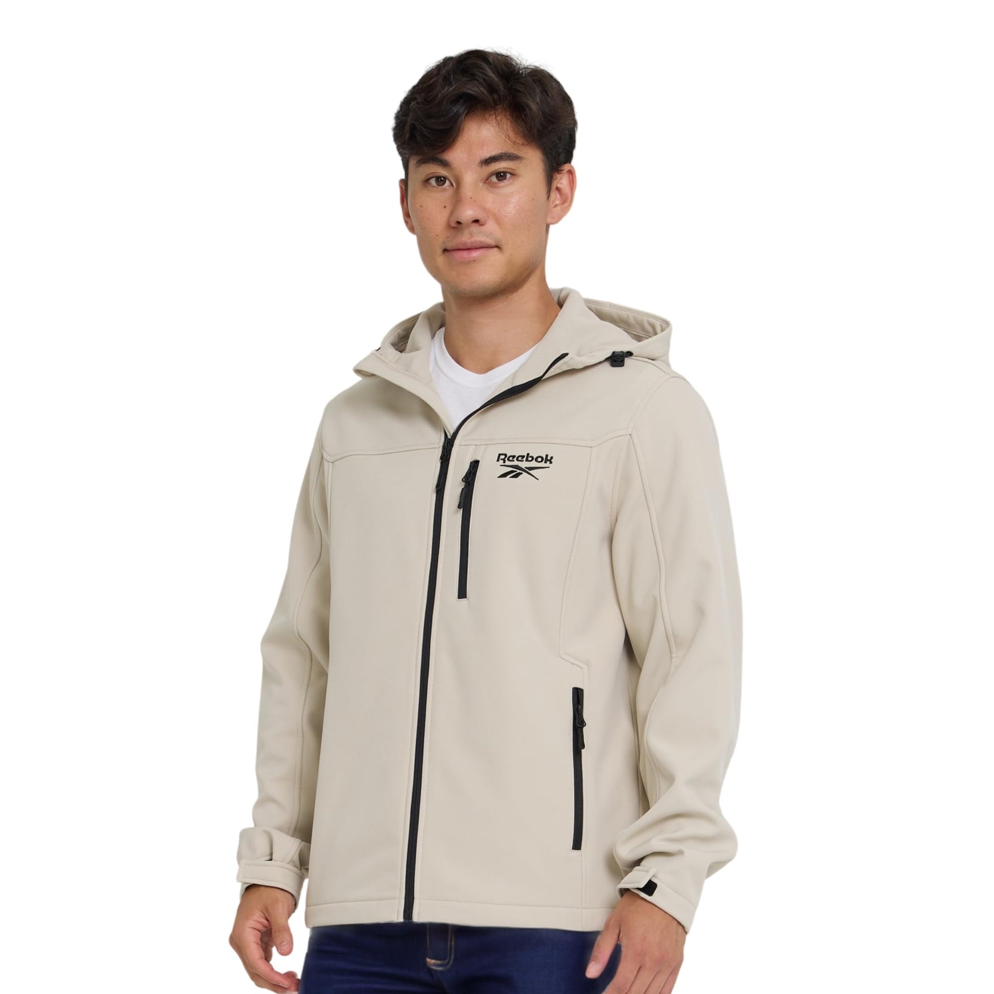 Reebok Waterproof Soft Shell Rain Jacket Men - Rain Coat, Softshell Windbreaker with Hood