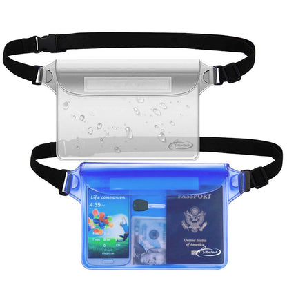 AiRunTech Waterproof Fanny Pack,Waterproof Pouch for Phone Passport Wallet Purse with Waist Strap,Floating Waterproof Bags for Travel Beach Swimming Kayaking Boating Pool Accessories