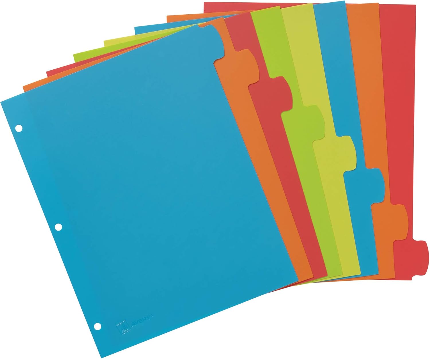 Avery Big Tab Write & Erase Durable Plastic Dividers for 3 Ring Binders, 8-Tab Set, Bright Multicolor, 1 Set (16130)