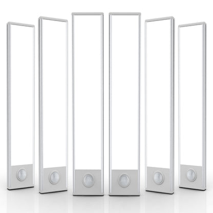 6 Pack Under Cabinet Lights Wireless, 32 LED Motion Sensor Light Indoor Rechargeable Magnetic Closet Lights Battery Operated, Under Counter Lights for Kitchen, Wardrobe, Hallway, Stairs