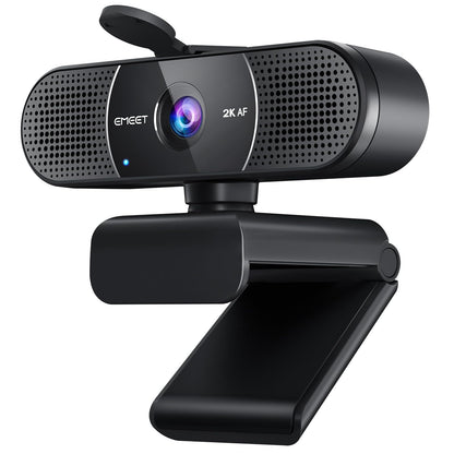 EMEET 1080P Webcam with Microphone, C960 Web Cam, 2 Mics, 90° FOV, USB Type-A & A-to-C Adapter, Plug&Play Computer Camera for Online Calling, Zoom/Teams/Facetime, Switch 2 Camera Support, 2025 Version