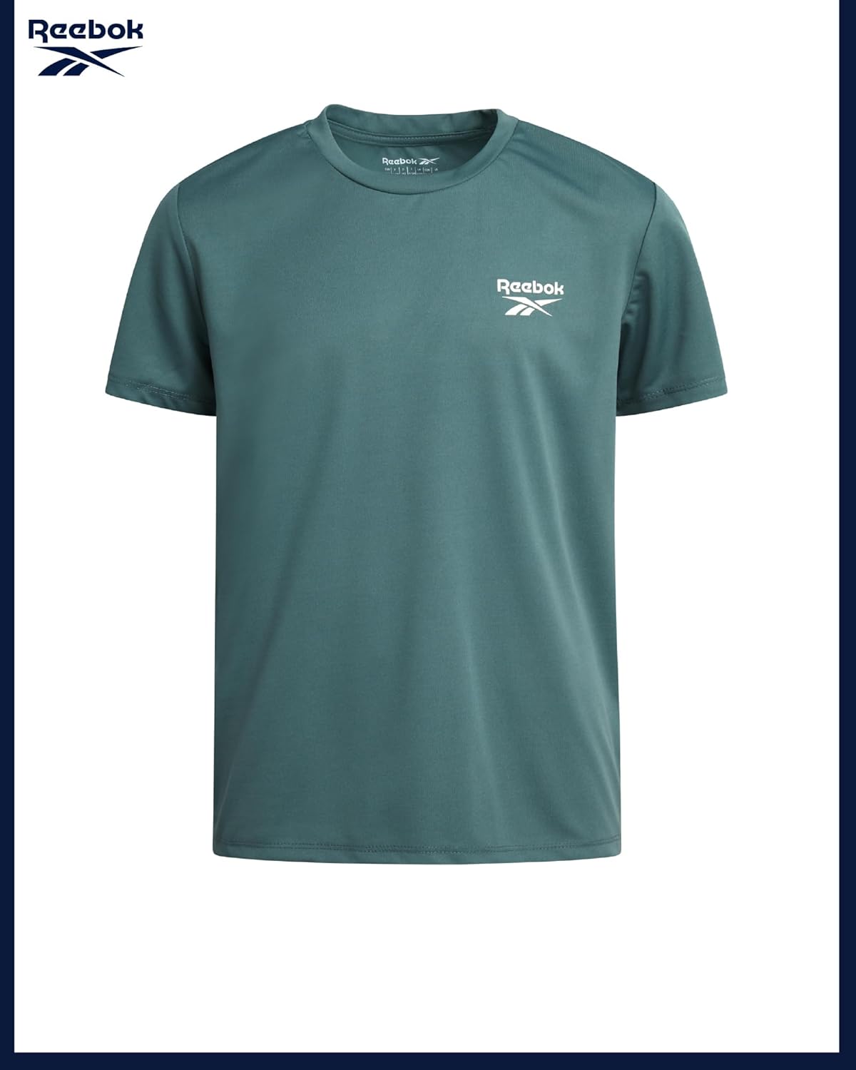 Reebok Active Boys Tshirts - 4 Pack Dry Fit Crew Neck Short Sleeve Boys Athletic Shirts Youth Kids Activewear
