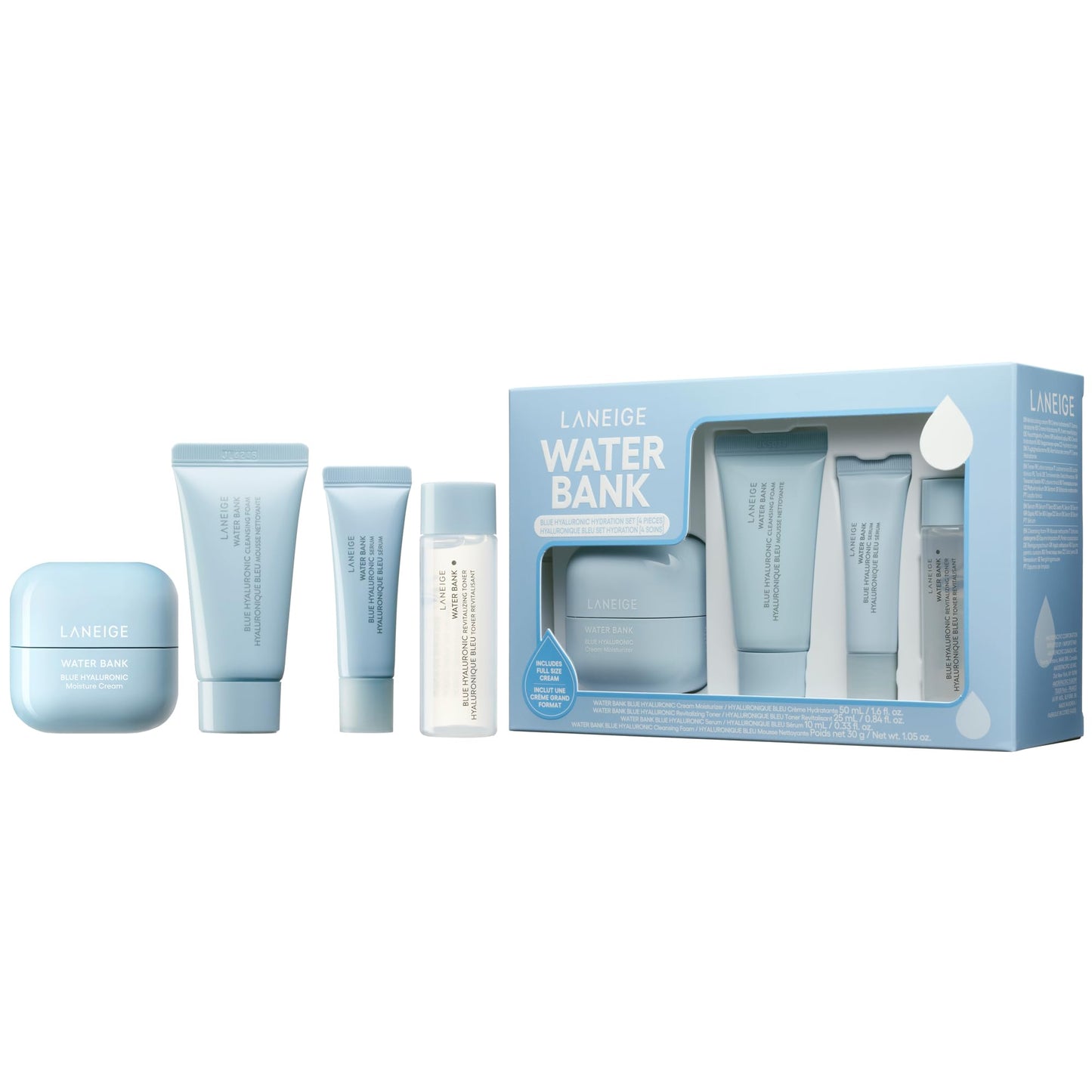 LANEIGE Water Bank Blue Hyaluronic Moisturizer: Barrier-Boosting Hydration, Squalane, Ceramide, Dermatologist-tested