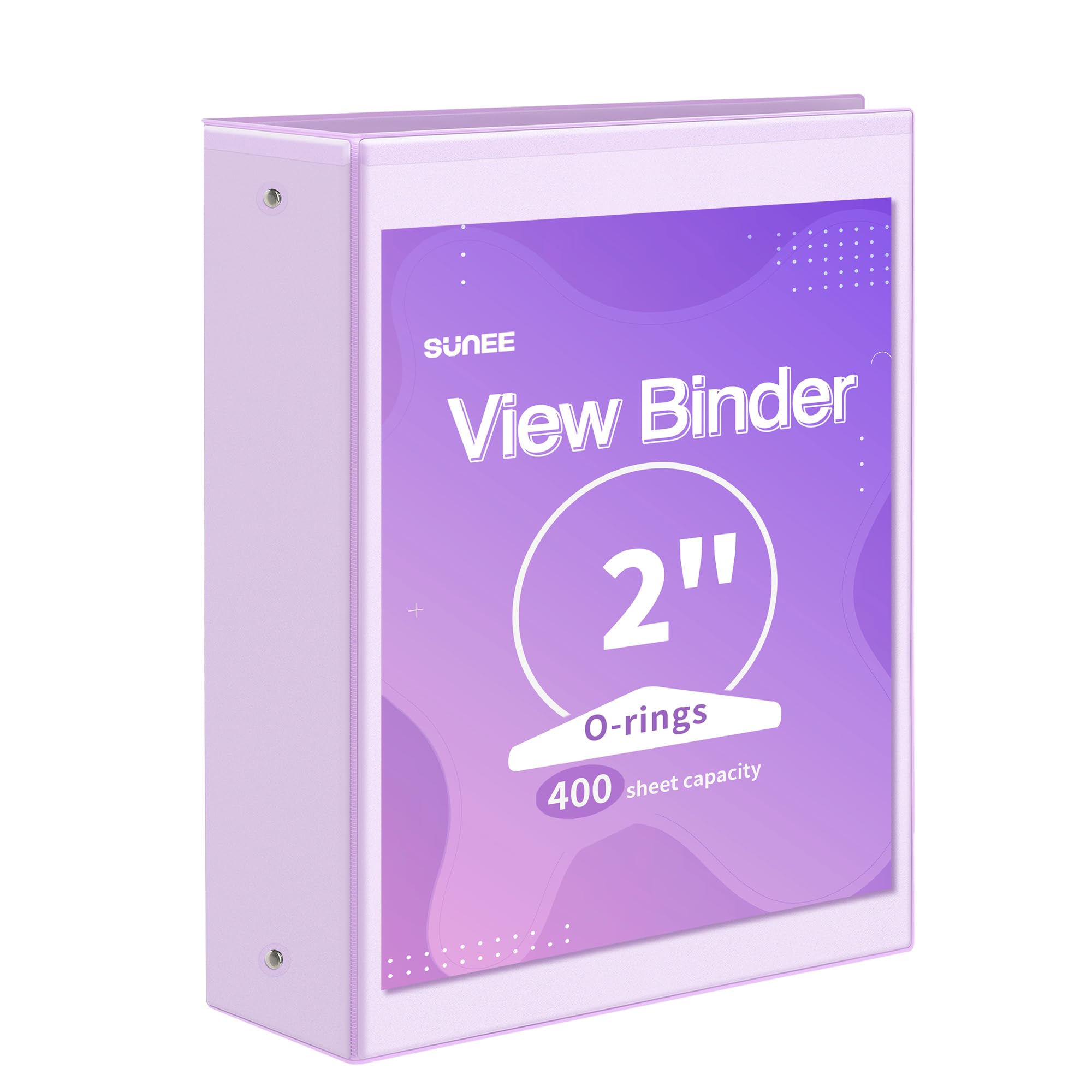 SUNEE 3 Ring Binder 1 Inch 1 Pack, Clear View Binder Three Ring PVC-Free (Fit 8.5x11 Inches) for School or Office Supplies, White