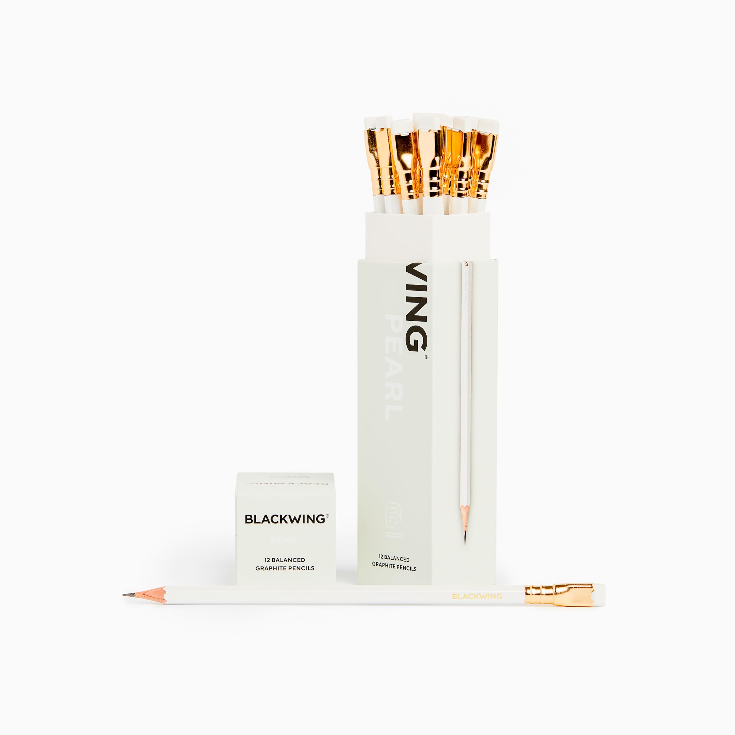 Blackwing Natural Pencils - 12 Count, Nautral Wood Design, Premium Japanese Graphite, Long lasting Extra-Firm Lead