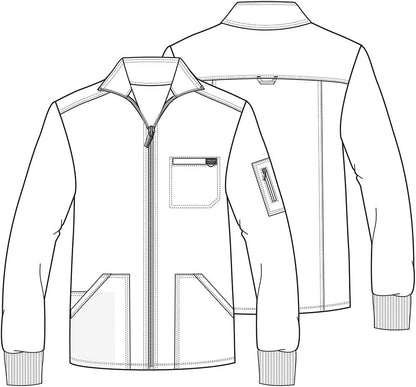Cherokee Men Warm up Scrub Jacket with Zip Front WW320