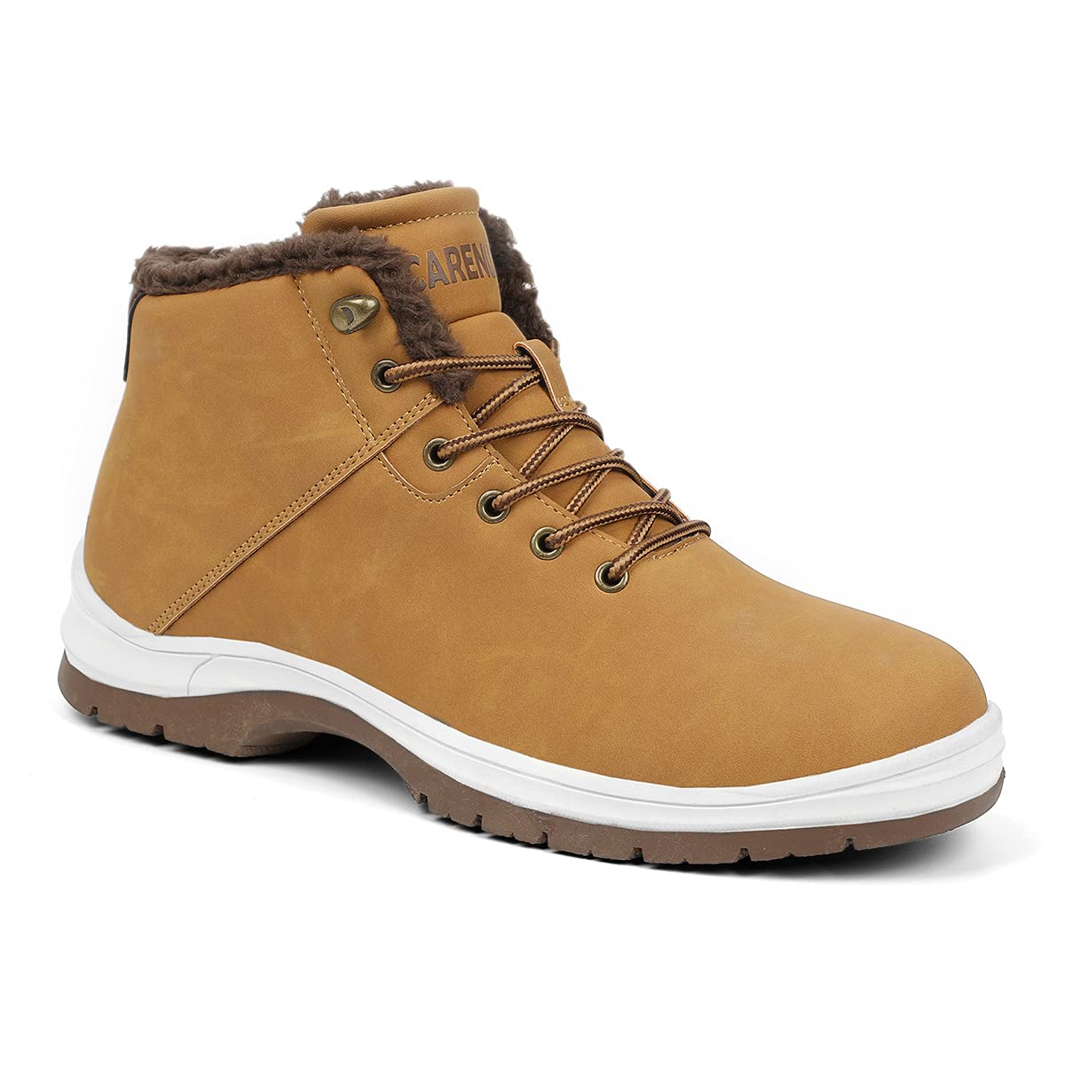 Mens Winter Snow Boots Water Resistant Warm Fur Lined Anti Slip Work Ankle Shoes Casual Lightweight Hiking Outdoor Trekking Boot