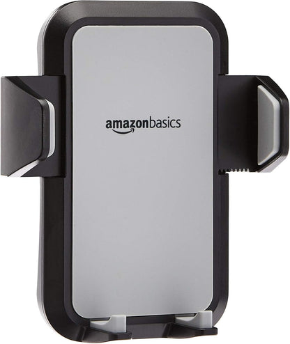 Amazon Basics Universal Portable Smartphone Holder for Car, Easy to Install Air Vent Mount, Adjustable and Secure, Grey