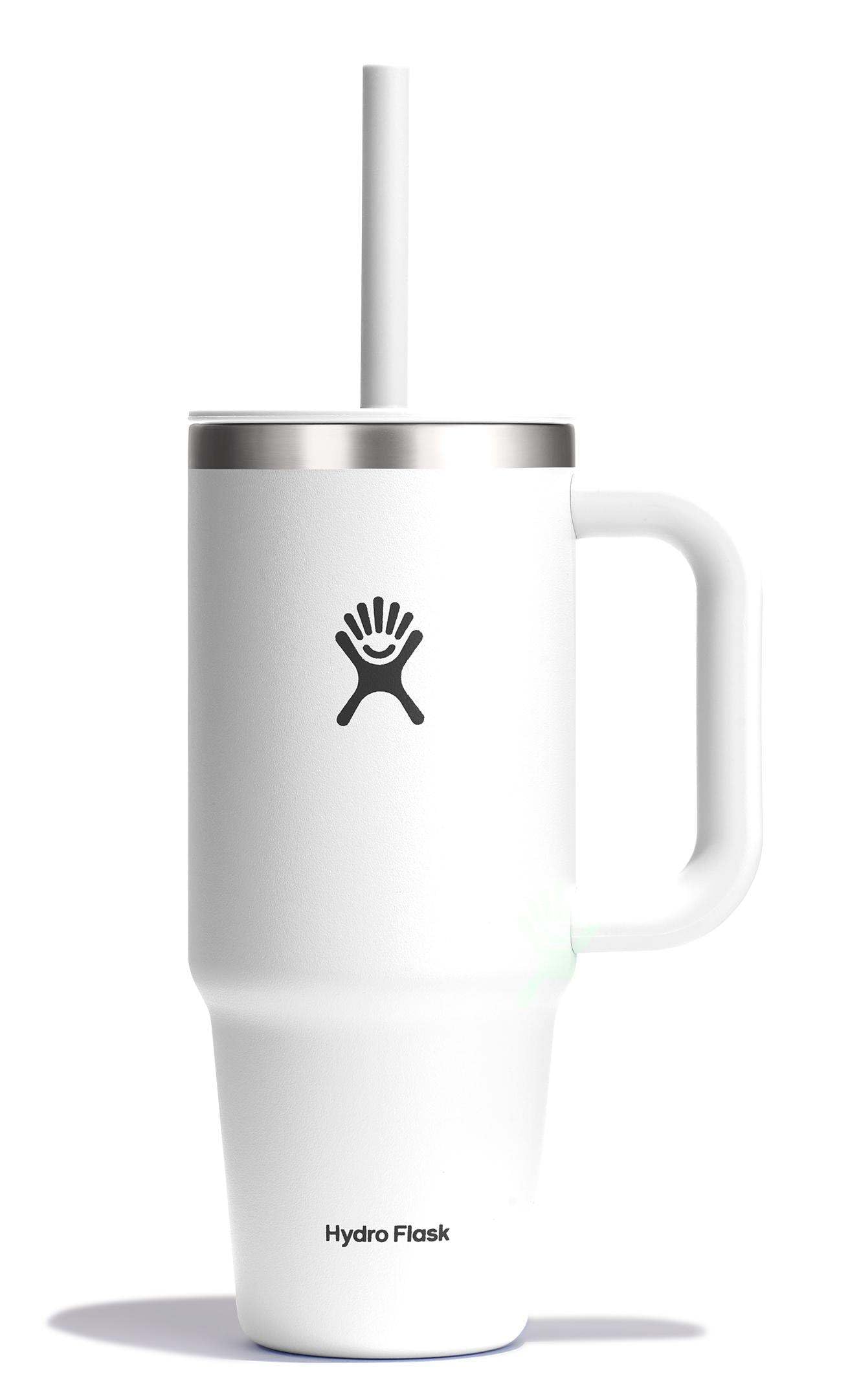 Hydro Flask 32 Oz Travel Tumbler with Handle, Lid and Straw - Insulated Stainless Steel in Holiday Punch