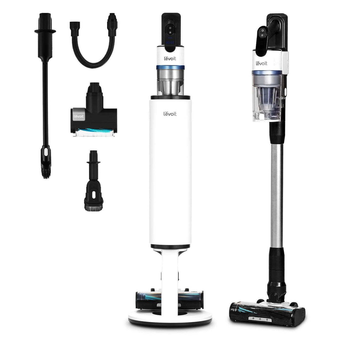 LEVOIT Cordless Vacuum Cleaner, Stick Vac with Tangle-Resistant Design, Up to 50 Minutes, Powerful Suction, Rechargeable, Lightweight, and Versatile for Carpet, Hard Floor, Pet Hair, LVAC-200