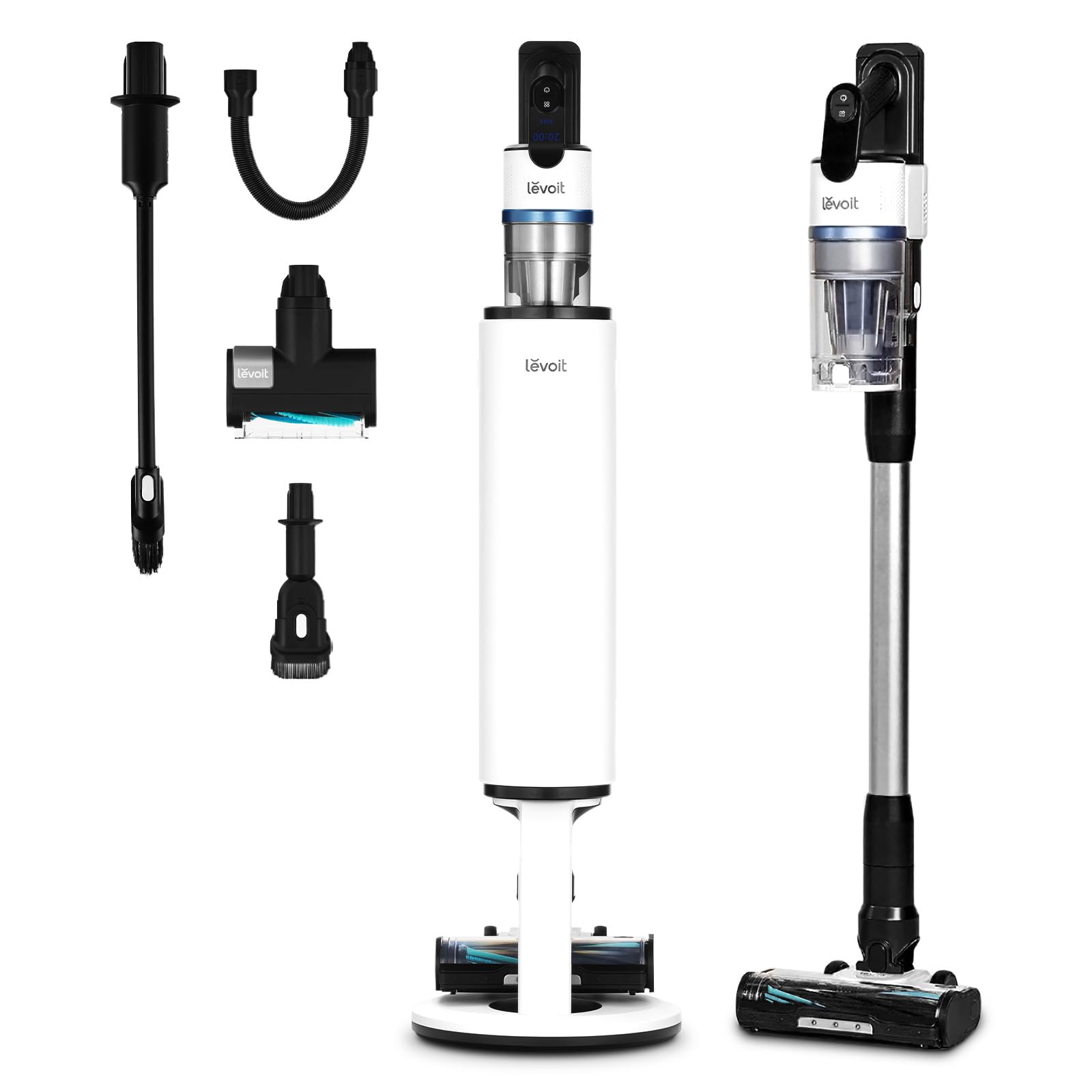 LEVOIT Cordless Vacuum Cleaner, Stick Vac with Tangle-Resistant Design, Up to 50 Minutes, Powerful Suction, Rechargeable, Lightweight, and Versatile for Carpet, Hard Floor, Pet Hair, LVAC-200